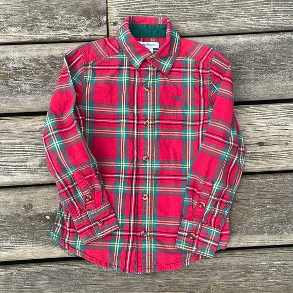 Tommy Bahama Button Up Cotton Plaid Shirt - Picture 1 of 8